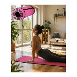 10 mm Fitness Yoga Matı Kaymaz Yüzey Çift Taraflı Kullanım Dayanıklı Eva Malzeme