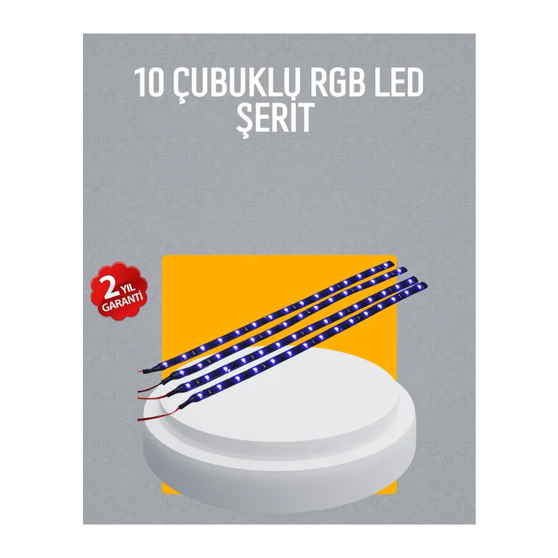 LED Yağmur Işığı Seti 10 Adet Meteor Çubuk Aydınlatma
