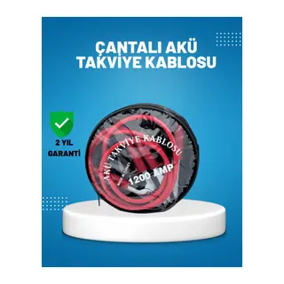 1200 Amper Akü Takviye Kablosu 2 Metre İzoleli Bakır Uçlu
