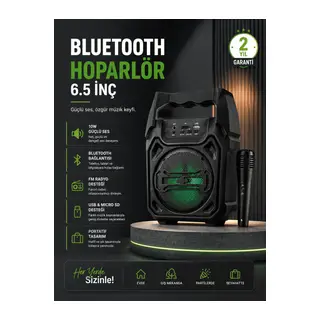 10W Güçlü Ses Performanslı Bluetooth Karaoke Hoparlörü