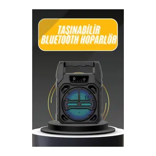 Karaoke Mikrofonlu Fm Radyolu Bluetooth Hoparlör Yüksek Ses Kaliteli