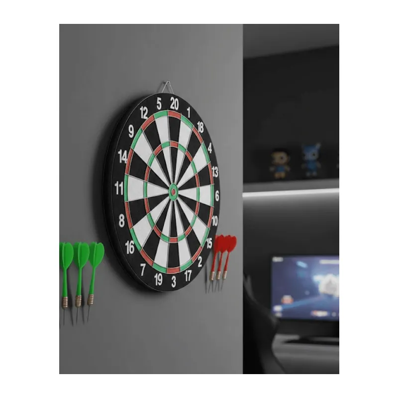 Kaliteli Ahşap Dart Tahtası 12 İnç 4 Dart Ok Seti