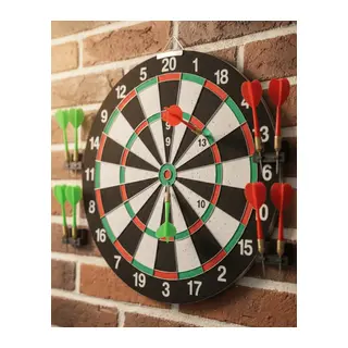 12 İnç Dart Tahtası 4 Adet Metal Uçlu Dart Oku Kolay Montajlı