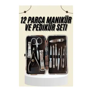 Tırnak Bakımı Tırnak Makası Profesyonel 12 Parça El Ayak Manikür Pedikür Seti