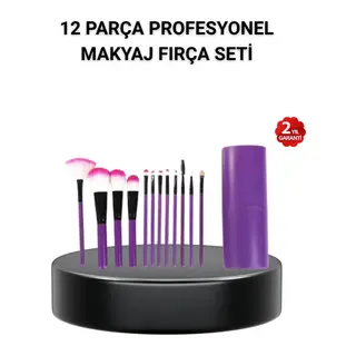 12’li Profesyonel Makyaj Fırça Seti – Dökülmeyen Yumuşak Kıllı, Ergonomik Tasarım