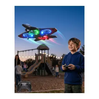 Uzaktan Kumandalı LED Işıklı Drone Uçak 360 Derece Dönüş Özellikli Oyuncak Drone