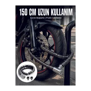Blok Çelik Halkalı Yapısıyla Üst Düzey Güvenlik Sunan Motosiklet Kilidi
