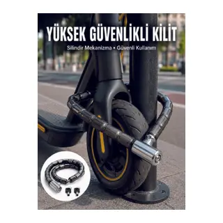 Şeffaf PVC Kaplamalı Dayanıklı Motosiklet ve Bisiklet Güvenlik Kilidi
