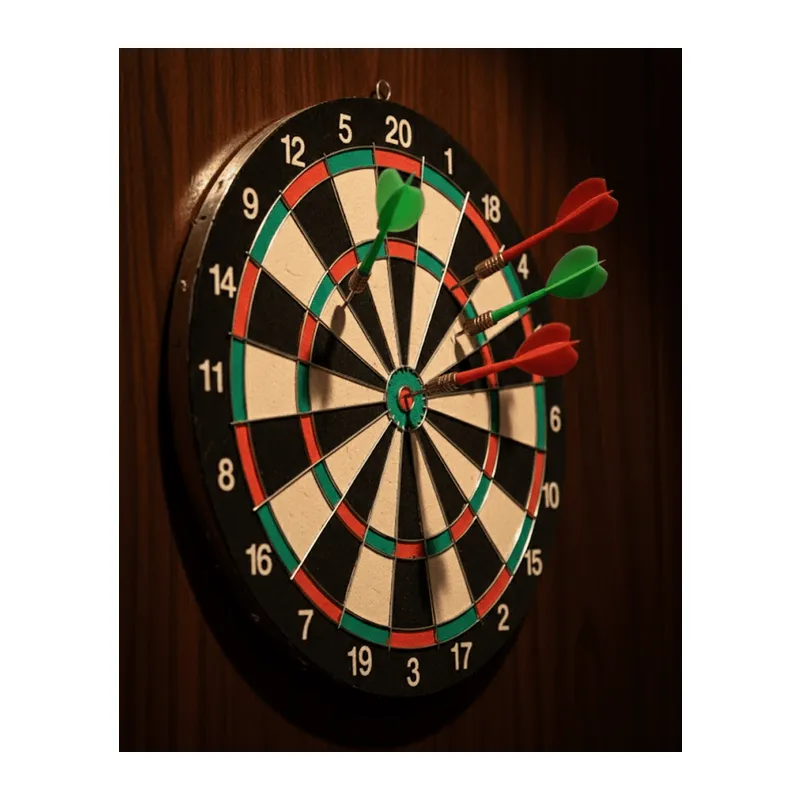 Kaliteli Ahşap 15 İnç Dart Tahtası Kolay Montajlı 4 Ok