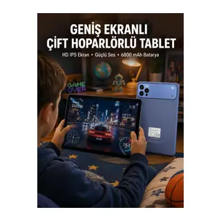 10.1 İnç Tablet 6800 mAh Batarya Çift Hoparlörlü Yeni Nesil