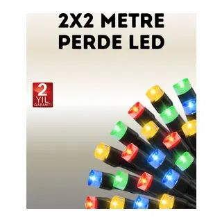 Taşınabilir Pil İle Çalışan LED Işık – 2x2 Metre Perde Modeli