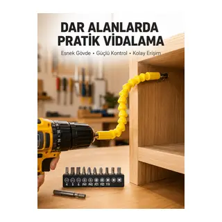 12 Parça Akrobat Bits Seti Çok Amaçlı Vidalama Dayanıklı Çelik Yeni Nesil