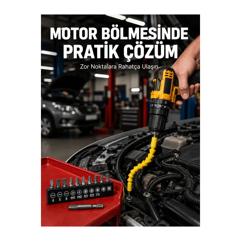 12 Parça Vidalama Uç Seti Akrobat Tasarım Dayanıklı Metal Yeni Nesil