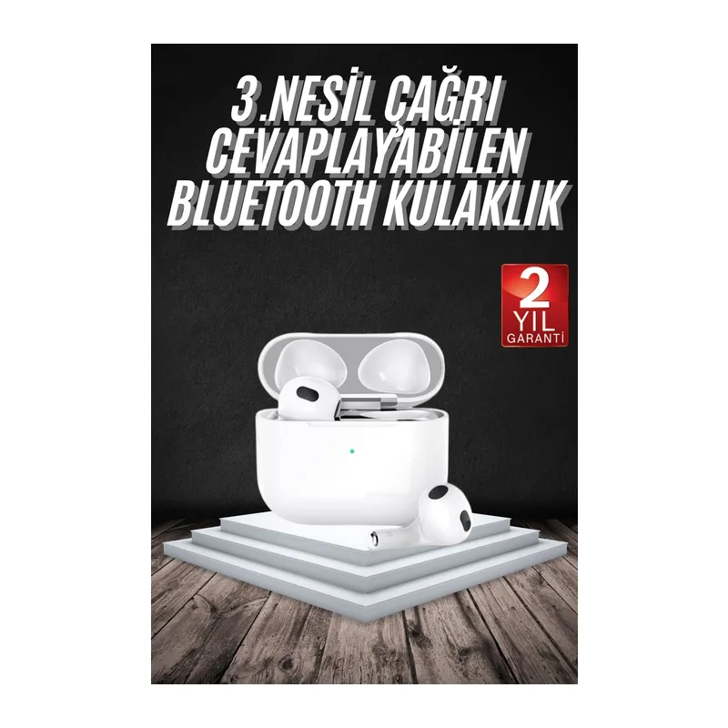 Bluetooth Kulaklık 3. Nesil Ios Android Uyumlu Yeni Nesil Wireless Charge