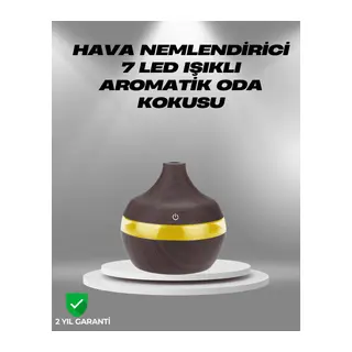 Aromaterapi Uyumlu 300 ml LED Işıklı Oda Kokusu Difüzörü