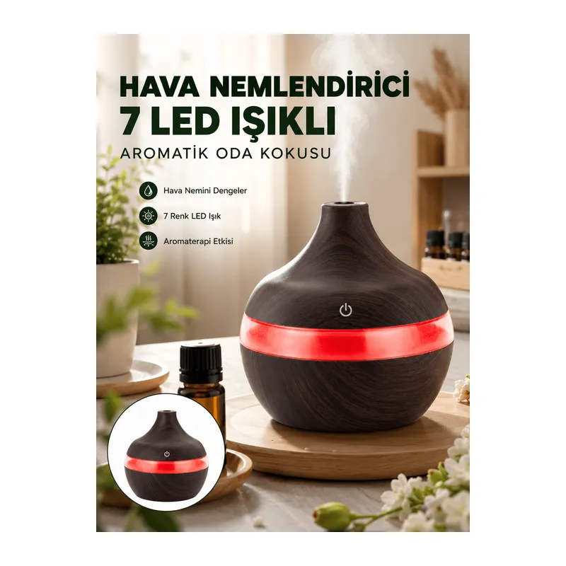 Prizden Çalışan Sessiz Ultrasonik Hava Nemlendirici Difüzör Yeni Nesil
