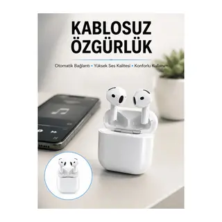 4.Nesil Bluetooth Kulaklık Yüksek Ses Kaliteli Dokunmatik Kontrol Özellikli Yeni Nesil