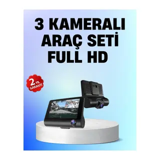 Full HD 1080P 3 Kameralı Araç DVR – Gece Görüşlü ve G-Sensörlü Güvenlik Çözümü