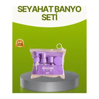 Seyahat Banyo Seti 5 Parça Şeffaf Taşıma Çantalı 30 ml