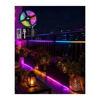 LED Strip RGB 5 Metre Çok Renkli Kumandalı Şerit Led Işık Seti