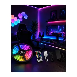 5 Metre RGB LED Şerit Kumandalı 5050 Renk Değiştiren LED Strip