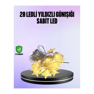 5 Metre Yıldız Şeklinde Led Şerit Işık Sabit Beyaz Aydınlatma