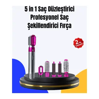 5 Parça Saç Şekillendirme Seti Düzleştirme Dalga ve Bukle Yapma