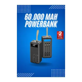 Powerbank Yüksek Kapasiteli 60.000 Mah Hızlı Şarj Şarj Özellikli Batarya