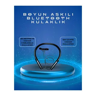Polygold PG-100 Type-C Şarjlı Bluetooth Kulaklık – Boyun Askılı, Uzun Pil Ömürlü, Mikrofonlu