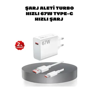 67W Turbo Type-C Hızlı Şarj Adaptörü – Akıllı Koruma Çipli, Hızlı Şarj Destekli