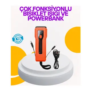 Su Geçirmez Bisiklet Işığı 5000 mAh Powerbankli Ön Far