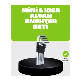 9 Parça Alyan Anahtar Seti Bisiklet Mobilya ve Otomotiv Uyumlu