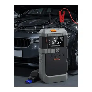 Taşınabilir Araç Çalıştırma Jump Starter Hava Pompası Dijital Basınç Göstergeli Güç Bankası