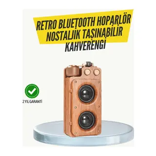 Klasik Görünümlü Bluetooth Hoparlör 360 Derece Stereo ve FM Radyo