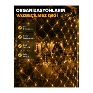 LED Ağ Işık Dekoratif File Aydınlatma Balkon Oda ve Bahçe Süsleme Yeni Nesil