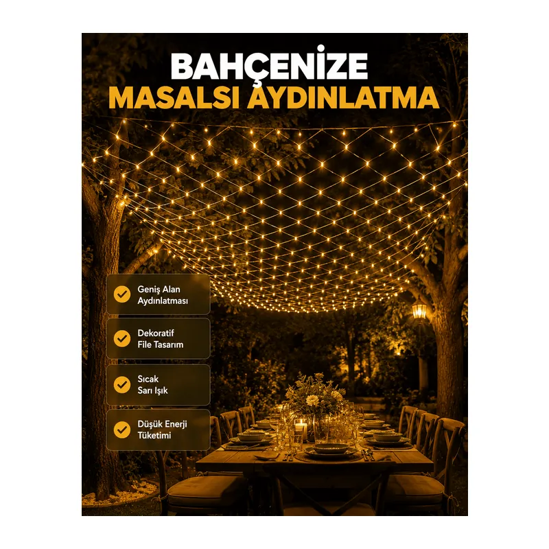 LED File Işık Dekoratif Ağ LED Aydınlatma İç Mekan Balkon Bahçe Süsü Yeni Nesil