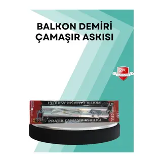 Kare Küpeşte Uyumlu Balkon Çamaşır Askısı 25x60 cm Beyaz Pratik