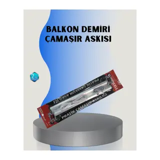 25x60 Balkon Askılığı Kare Demir Uyumlu Hava Dayanıklı Çamaşır Askısı