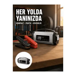 Acil Durumlar İçin Çok Fonksiyonlu Araç Akü Takviyesi Hava Kompresörü ve Güç Kaynağı Yeni Nesil