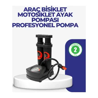Kaymaz Pedallı Ayaklı Hava Pompası Tüm Supap Uyumlu