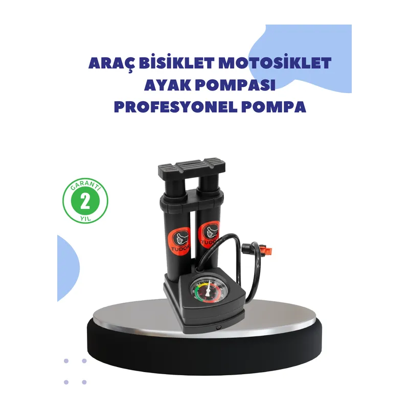 Çok Amaçlı Ayaklı Lastik Pompası Yüksek Hassasiyetli