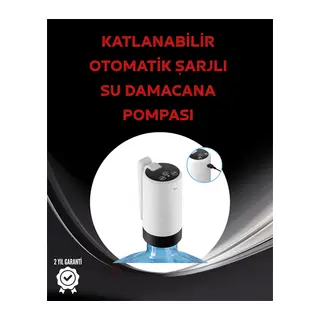 Otomatik Şarjlı Damacana Pompası Ev Ofis Kamp Kullanım