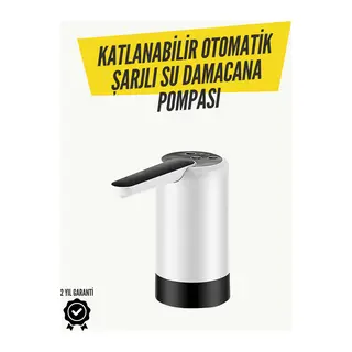 Katlanabilir Şarjlı Damacana Su Pompası Pratik Kullanım