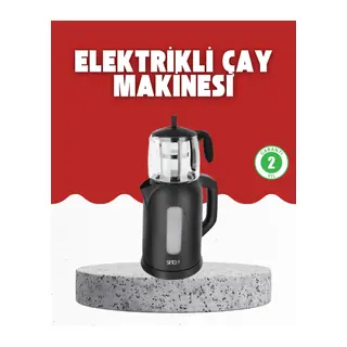 Sıcak Tutma Özellikli 2’si 1 Arada Çay Makinesi ve Su Isıtıcı