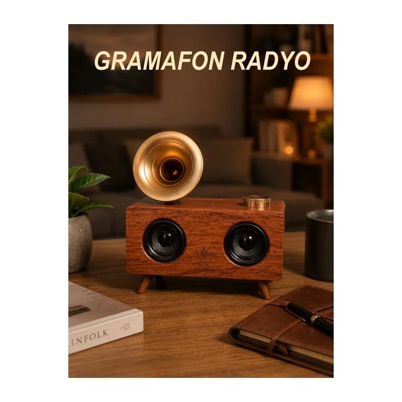 Gramafon Nostaljik Radyo Yüksek Ses Kalitesi USB TF Kart Aux Yeni Nesil