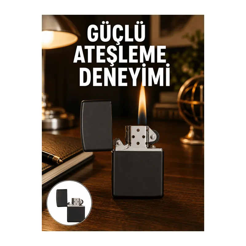 Çakmak Parlak Siyah Doldurulabilir Hedyelik Eşya Yeni Nesil