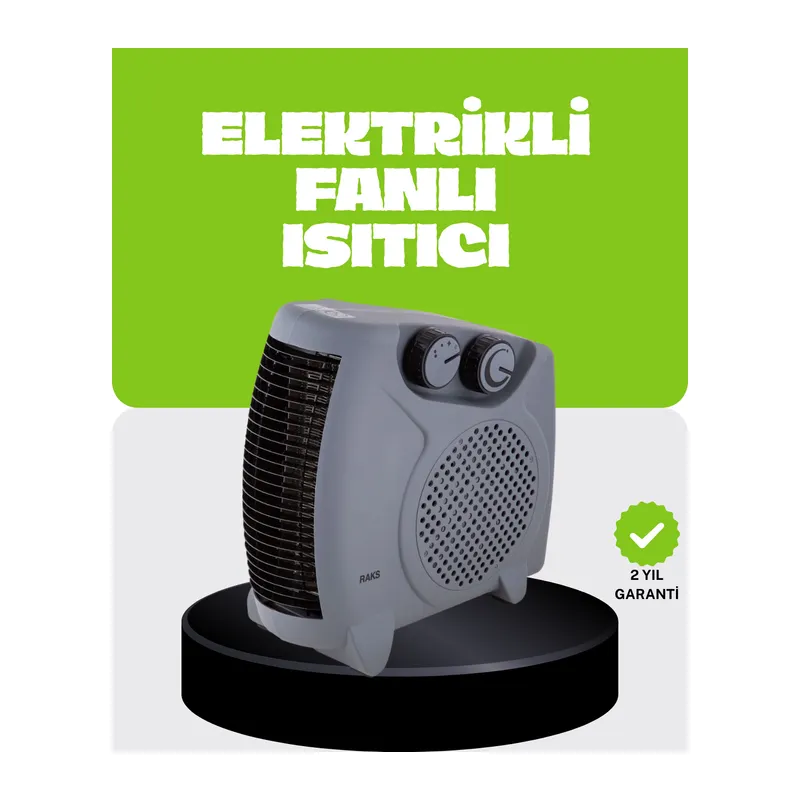 Güvenli Elektrikli Fanlı Isıtıcı Termostatlı Hızlı Isıtma