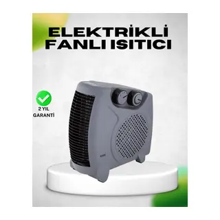 Fanlı Elektrikli Isıtıcı Termostatlı Güvenli Yanmaz Plastik Gövde