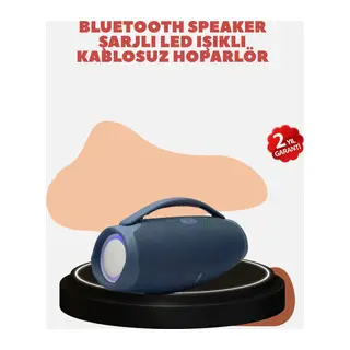 Renkli LED Efektli Suya Dayanıklı Taşınabilir Kablosuz Hoparlör