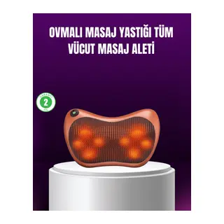 Ergonomik Derin Yoğurmalı Boyun Bel Sırt Masaj Cihazı Priz Çakmak Girişli